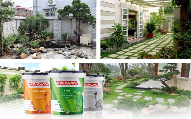 Mẫu sơn ngoại thất sân vườn đẹp và độc đáo 2023